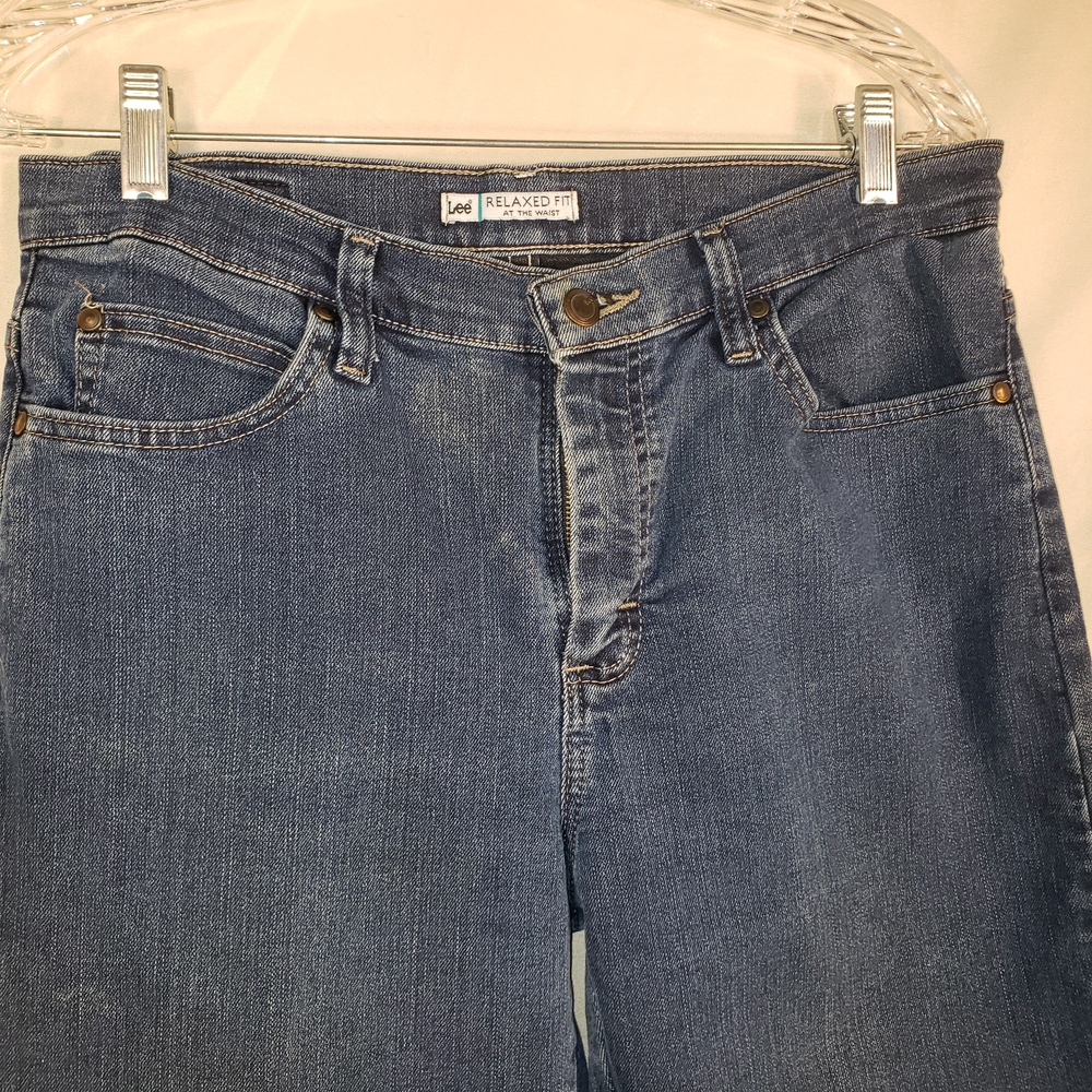 Lee Relaxed Fit Denim Blue Straight Leg Women's Jeans - 10 Short - Picture 2 of 6